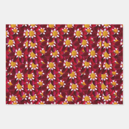 Hoja De Papel De Regalo Red Dahlia