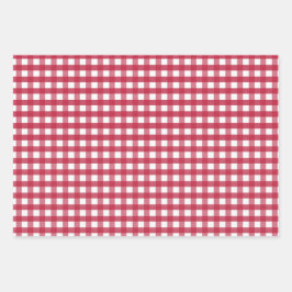 Hoja De Papel De Regalo Red y White Gingham Trivet