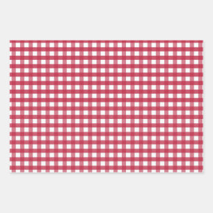 Hoja De Papel De Regalo Red y White Gingham Trivet