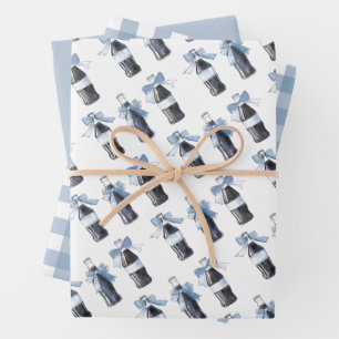 Hoja De Papel De Regalo Refresco de Bebé Azul Listo para REVENTAR