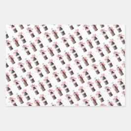 Hoja De Papel De Regalo Refresco Rosa de Bebé Listo para EXplotar