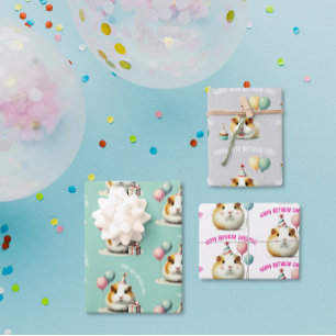 Hoja De Papel De Regalo regalo de cumpleaños del amante del conejillo de g