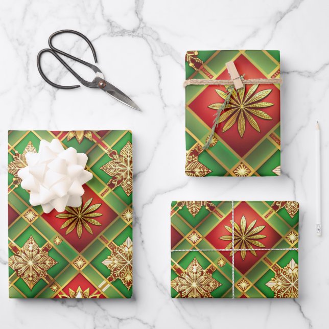 Hoja De Papel De Regalo Regalo de elegancia festiva (Anverso)