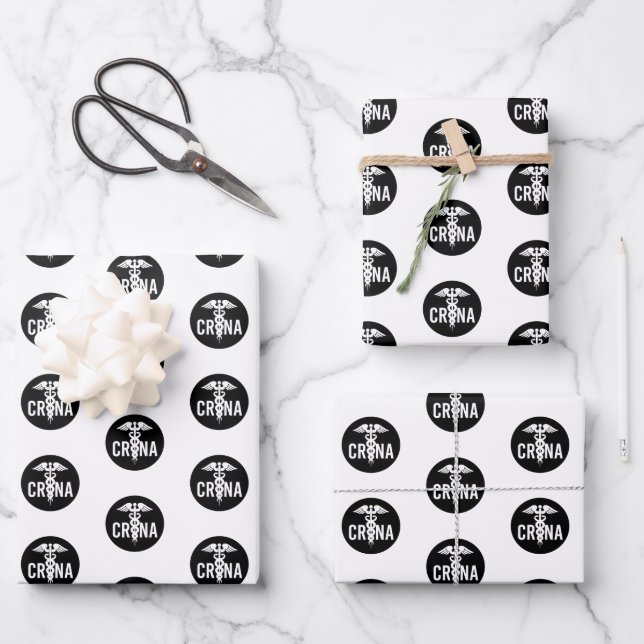 Hoja De Papel De Regalo Regalo de enfermero anestesista certificado por CR (Anverso)