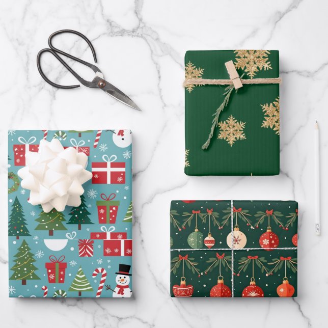 Hoja De Papel De Regalo Regalo de Navidad (Anverso)