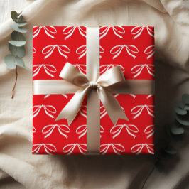 Hoja De Papel De Regalo Regalo de Navidad de Arco Sencillo