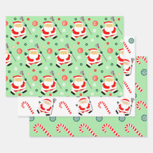 Hoja De Papel De Regalo Regalo de Navidad de Lacrosse Creativo