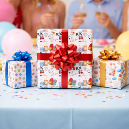 Hoja De Papel De Regalo Regalo de pastilla cápsula medicina farmacéutico e