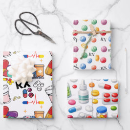 Hoja De Papel De Regalo Regalo de pastilla cápsula medicina farmacéutico e