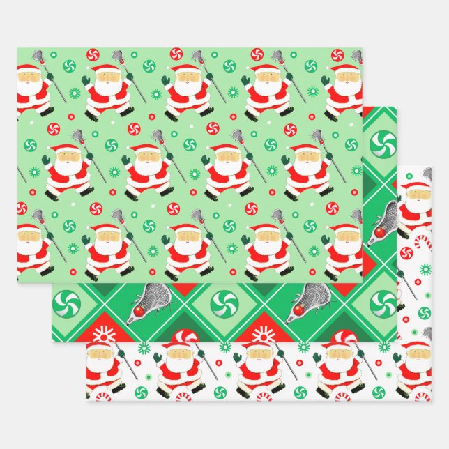 Hoja De Papel De Regalo Regalo de vacaciones de Lacrosse (Set)