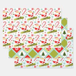 Hoja De Papel De Regalo Regalo de vacaciones de Snowboard