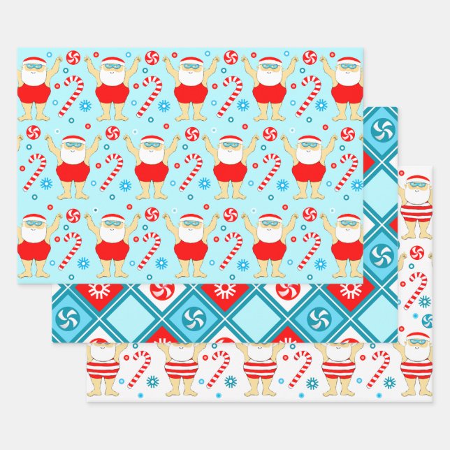 Hoja De Papel De Regalo Regalo de vacaciones para nadadores (Set)