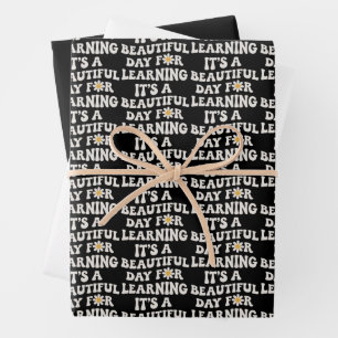 Hoja De Papel De Regalo Regalo de vida de maestro Es un hermoso día para a