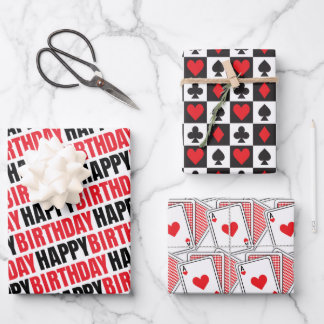 Hoja De Papel De Regalo Regalo del Casino Happy Birthday