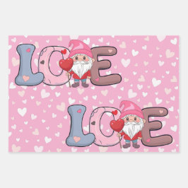 Hoja De Papel De Regalo Regalo del día de San Valentín Big Love