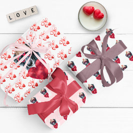Hoja De Papel De Regalo Regalo del Día de San Valentín para Amante de Perr