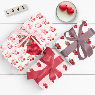 Hoja De Papel De Regalo Regalo del Día de San Valentín para Amantes de Per