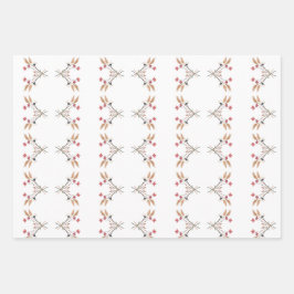 Hoja De Papel De Regalo Regalo del patrón de flores silvestres