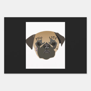 Hoja De Papel De Regalo Regalo Pug Life Cute Pug Lover