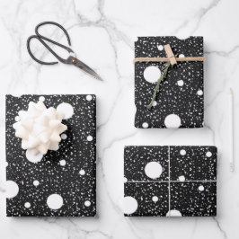 Hoja De Papel De Regalo Regalo simple en blanco y negro