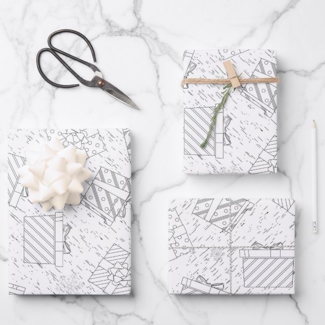 Hoja De Papel De Regalo Regalos de los navidades 3 (Anverso)