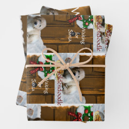Hoja De Papel De Regalo Regalos de Navidades Goldendoodle
