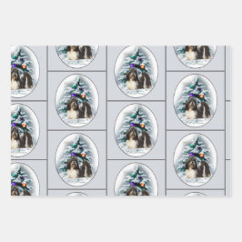 Hoja De Papel De Regalo Regalos de Navidades shih tzu