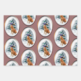 Hoja De Papel De Regalo Regalos de Navidades Terrier de Irlanda