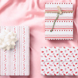 Hoja De Papel De Regalo Regalos El día de San Valentín de corazones rojos 