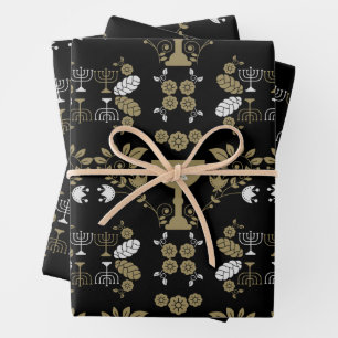 Hoja De Papel De Regalo Regalos judíos tradicionales para Shabbat
