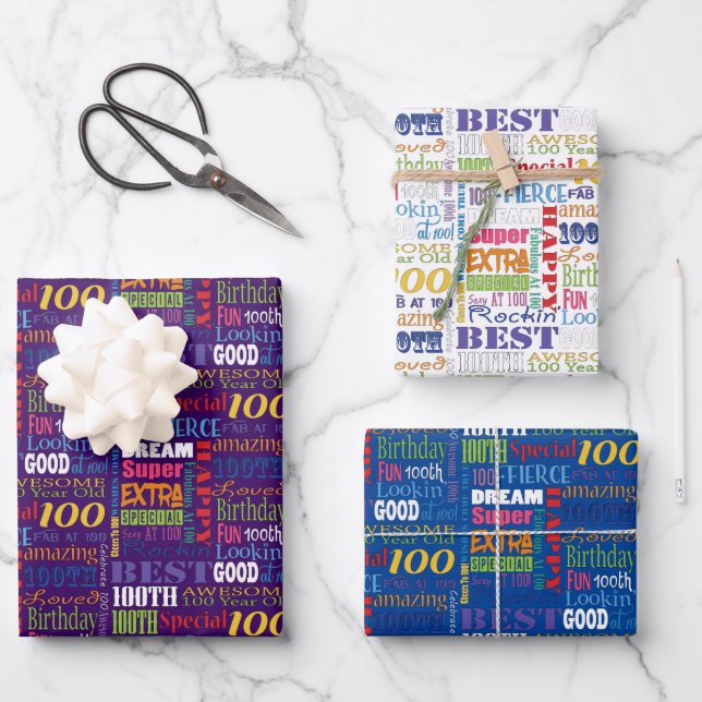 Hoja De Papel De Regalo Regalos únicos y especiales de la Fiesta del Cumpl (Anverso)