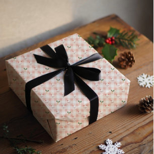 Hoja De Papel De Regalo Regocíjate, rosas lindas y acebo 
