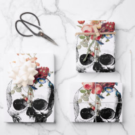 Hoja De Papel De Regalo Renacimiento - Flor de cráneo