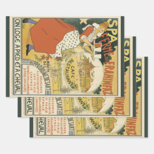 Hoja De Papel De Regalo Restaurante y Café de Bar de Cerveza Art Nouveau V