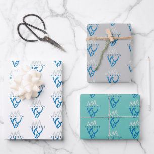 Hoja De Papel De Regalo Resumen azul personalizado Motivación Iceberg