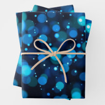 Resumen brillante de la luz azul de Bokeh