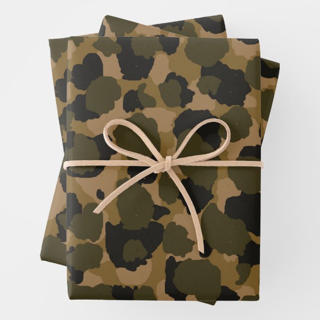 Hoja De Papel De Regalo Resumen de Camo (In situ)