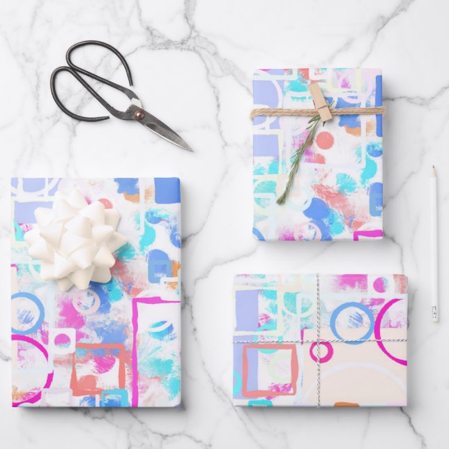 Hoja De Papel De Regalo Resumen de formas geométricas (Anverso)