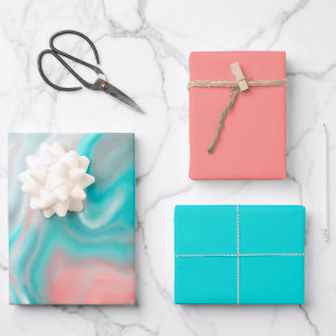 Hoja De Papel De Regalo Resumen de Mármol Pastel
