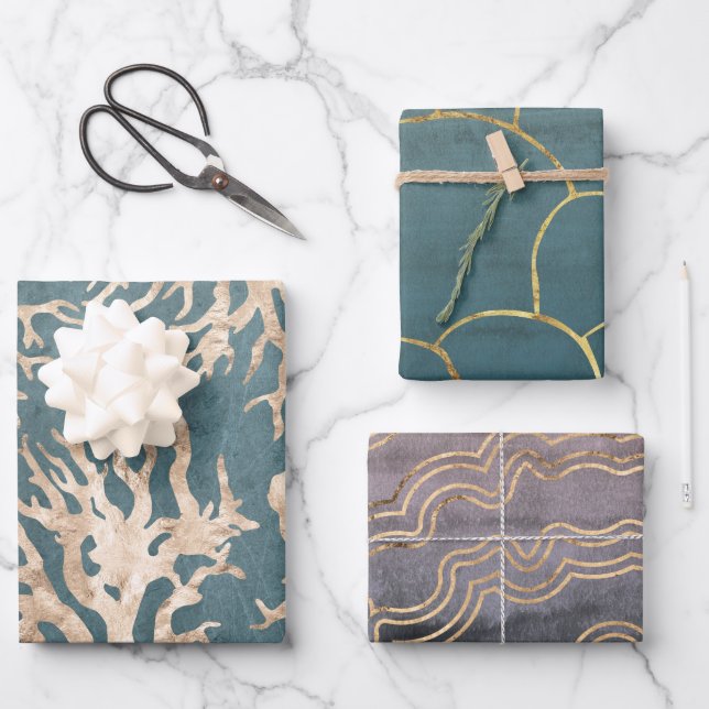 Hoja De Papel De Regalo Resumen de patrones naturales (Anverso)