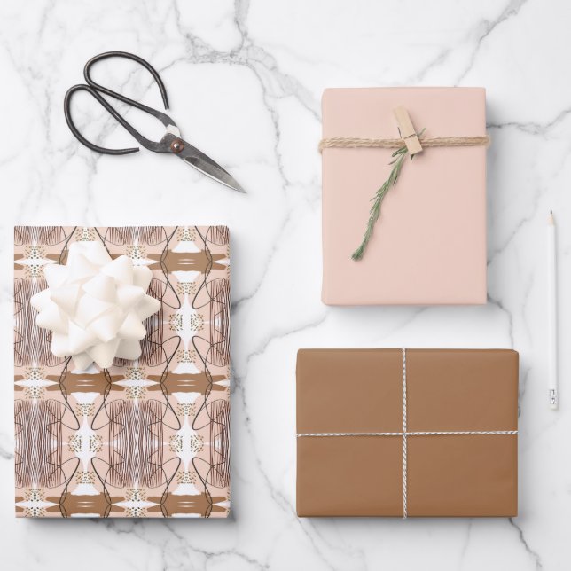 Hoja De Papel De Regalo Resumen de Terracota Terracota Moderna (Anverso)