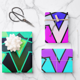 Hoja De Papel De Regalo Resumen de triángulo