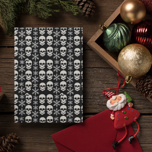 Hoja De Papel De Regalo Resumen Diseño del Skeleton Snowflake