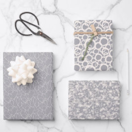 Hoja De Papel De Regalo Resumen elegante minimalista de Moda gris neutra