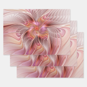 Hoja De Papel De Regalo Resumen mariposa colorida Fantasía arte fractal