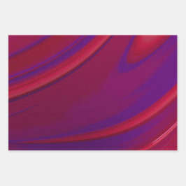 Hoja De Papel De Regalo Resumen moderno Minimalista Red Purple Swirl