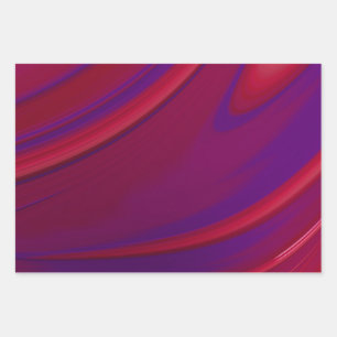 Hoja De Papel De Regalo Resumen moderno Minimalista Red Purple Swirl