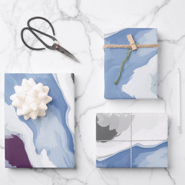 Hoja De Papel De Regalo Resumen Pastel Paint Mountain Edition (Anverso)