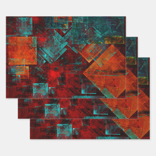 Hoja De Papel De Regalo Resumen Patrón artístico moderno de Guay colorido