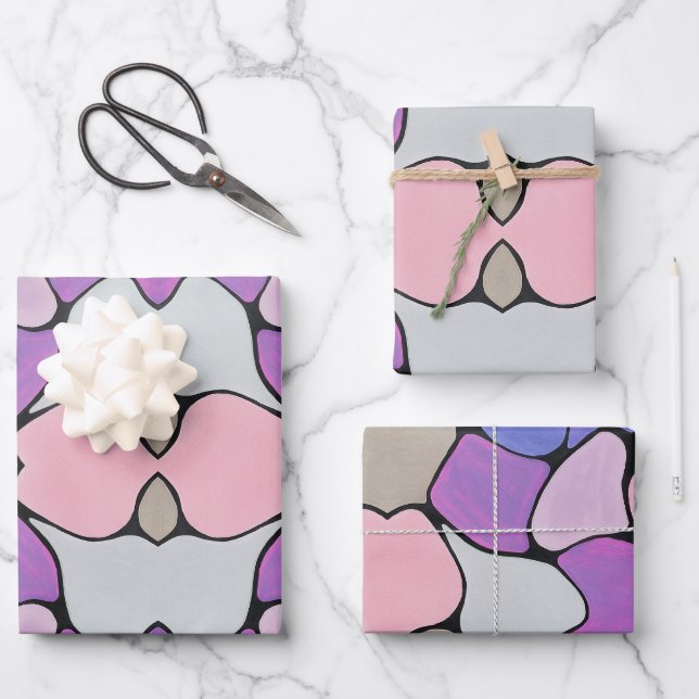 Hoja De Papel De Regalo Resumen vibrante (Anverso)